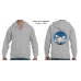 50-50 Full Zippered Hoodie with Blue Hen